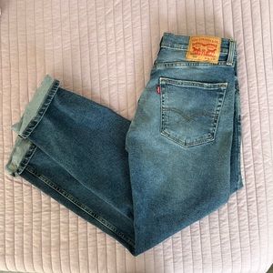 Levis 505 Straight Leg Dark Wash Jeans